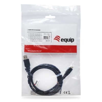 CAVO USB3.2 0.5MT EQUIP 128345 NERO - GEN 1X1 C MASCHIO A A MASCHIO- TRASF.5G 3A EAN: 4015867205358