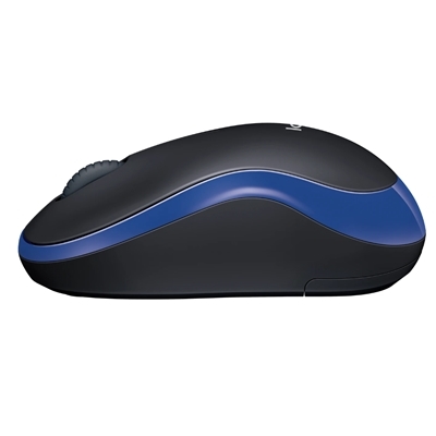MOUSE LOGITECH RETAIL M185 WIRELESS OTTICO NERO/BLU USB P/N 910-002236