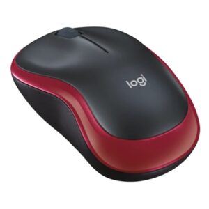 MOUSE LOGITECH RETAIL M185 WIRELESS OTTICO NERO/ROSSO USB P/N 910-002237