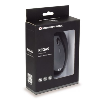 MOUSE OTTICO USB CONCEPTRONIC REGAS01B 4 PULSANTI - INTERRUTTORE DPI (800/1000/1200) FINO:31/08