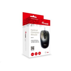 MOUSE USB EQUIP 245107 OTTICO COMPATTO - NERO- 1000DPI FINO:31/08