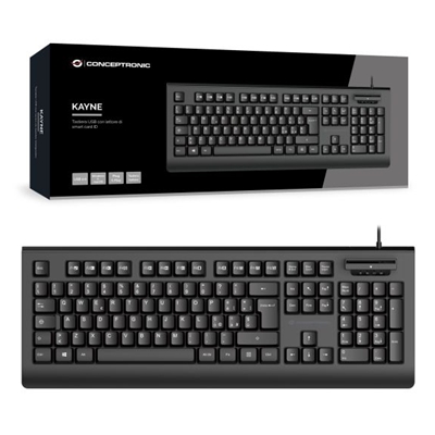 TASTIERA USB CON LETTORE DI SMART CARD ID CONCEPTRONIC KAYNE01IT SUPPORTA LE CARTE ISO7816 CLASSE A
