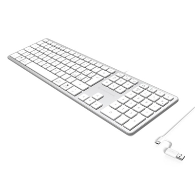 TASTIERA SLIM USB CONCEPTRONIC KAYNE02WIT CONNESSIONE USB-C E USB-A - LAYOUT ITALIANO