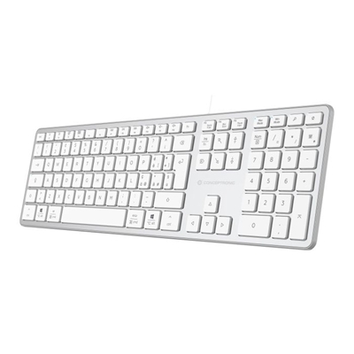 TASTIERA SLIM USB CONCEPTRONIC KAYNE02WIT CONNESSIONE USB-C E USB-A - LAYOUT ITALIANO