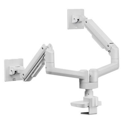 SUPPORTO X 2 LCD E CARICHI PESANTI DA TAVOLO 17/35 EQUIP 650183 BIANCO SUPP.FINO 20KG(SCHERMO)-VESA:100X100