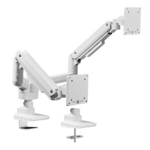 SUPPORTO X 2 LCD E CARICHI PESANTI DA TAVOLO 17/35 EQUIP 650183 BIANCO SUPP.FINO 20KG(SCHERMO)-VESA:100X100
