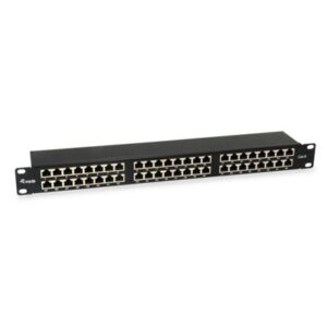 PATCH PANEL 48-PORTE KEYSTONE CAT.6 EQUIP 326449 1U 19 - NERO - EAN:4015867207154