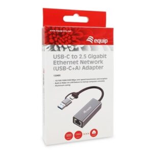 ADATTATORE DA USB-C A 2.5G ETHERNETEQUIP 133495 (USB-C+USB-A) - EAN:4015867236635