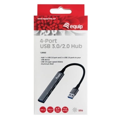 HUB USB3.0/2.0 4P EQUIP 128960 - EAN: 4015867227602