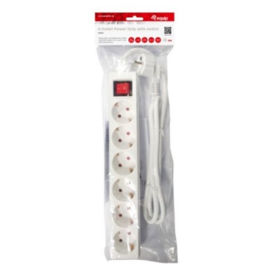 MULTIPRESA 6P EQUIP 245552 CON INTERRUTTORE ON/OFF ILLUMINATO- CAVO 1.5MT - EAN: 4015867222041