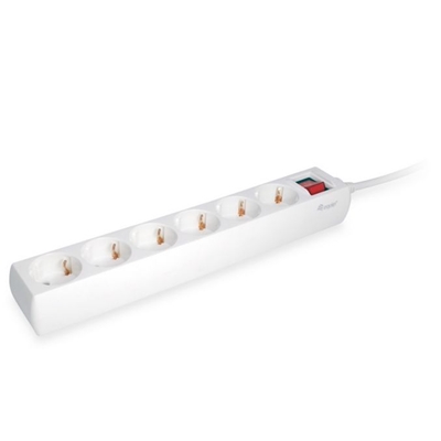 MULTIPRESA 6P EQUIP 245552 CON INTERRUTTORE ON/OFF ILLUMINATO- CAVO 1.5MT - EAN: 4015867222041