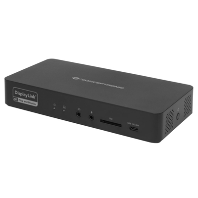 DOCKING STATION 17 IN1 CONCEPTRONIC DONN31BDISPLAYLINK USB 3.2 GEN 2 -SUPP. 2 DISPLAY MOD. ESTESA 6P 10GBPS 1P USB-C
