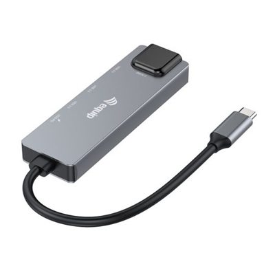 ADATTATORE DA USB-C A ETHERNET 2.5G EQUIP 133496 + HUB USB3.2 GEN1 3P CON PD 100W - EAN:4015867239308