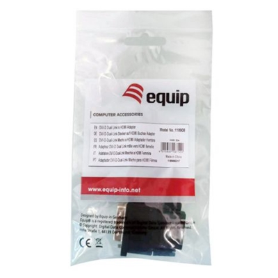 ADATTATORE HDMI-DVI DIGITALEEQUIP 118908 24+1 F-M NERO- EAN: 4015867167120