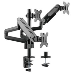 STAFFA X TRIPLO MONITOR DA TAVOLO 17-27 EQUIP 650134 SUPP.FINO A 7KG - VESA FINO A 100X100 ROTAZIONE 360 -EAN:4015867225387
