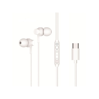 AURICOLARI IN-EAR USB-C CONCEPTRONIC BRENDAN03WBIANCHI-CAVO DA 1.2MT-TELECOMANDO IN LINEA X CHIAMATE