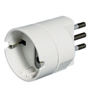 ADATTATORE 230V BTICINO S3623D - PRESA: TEDESCA - SPINA 10A - BIANCO