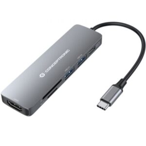 DOCKING STATION 6IN1 CONCEPTRONIC DONN11G USB3.2 - 1X USB-A2.0/3.0 1X USB-C PD 1XHDMI