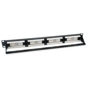 PATCH PANEL NERO NON SCHERMATO 1U EQUIP 135426 CAT.6 - 24P - DUAL IDC (LSA E 110) -EAN:4015867223079