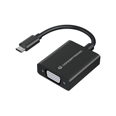 ADATTATORE DA USB-C A VGA ADAPTERCONCEPTRONIC ABBY05B SUPPORTA LA RISOLUZIONEFINO A 1080P 60HZ