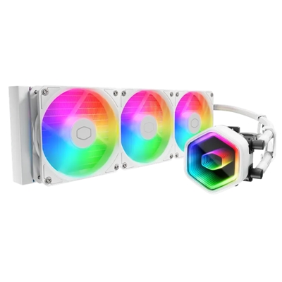 DISS A LIQUIDO COOLER MASTER MLW-D36M-A18PA-RW MASTERLIQUID 360 CORE II ARGB BIANCO LGA1851-1700 AM5-AM4 3XFAN 394X119