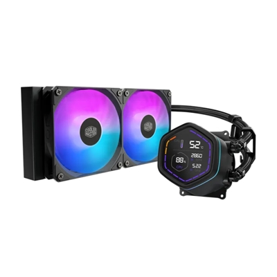 DISS LIQUIDO COOLER MASTER MLX-D24M-A18PA-RD ML CORE NEX DIGITAL 240 NERO ARGB LGA1851-1700-1200 AM5-AM4 2XFAN 277X119